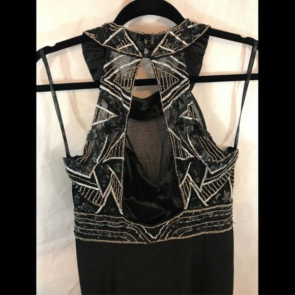 NEW SUE WONG Beaded Empire Waist‎ Grecian Halter Neck Gown [SZ 10 ] - Picture 7 of 8